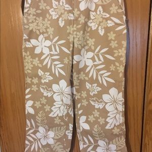 Leaf Print Stretch Jeans